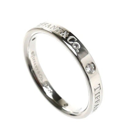 Tiffany & Co Platinum Flat Band Diamond Ring — view 2
