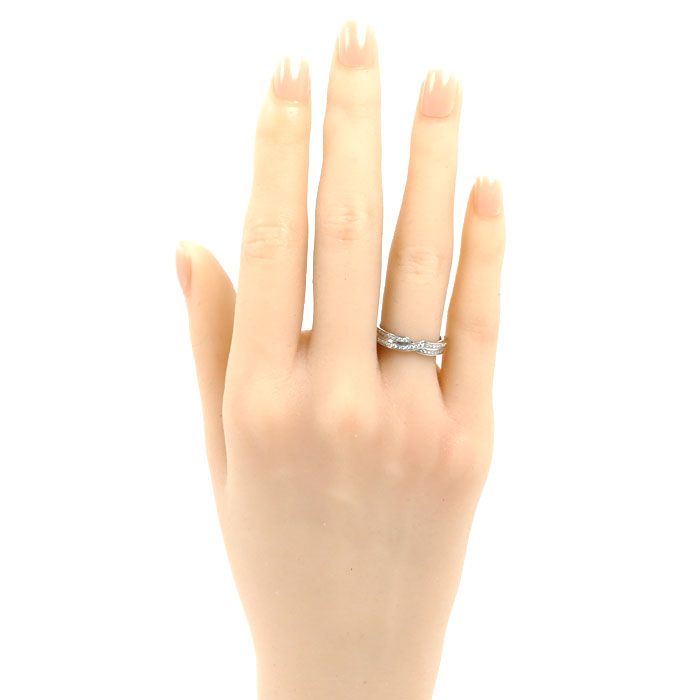 Harry Winston Platinum Tryst Two Row Band Ring Diamond — view 7