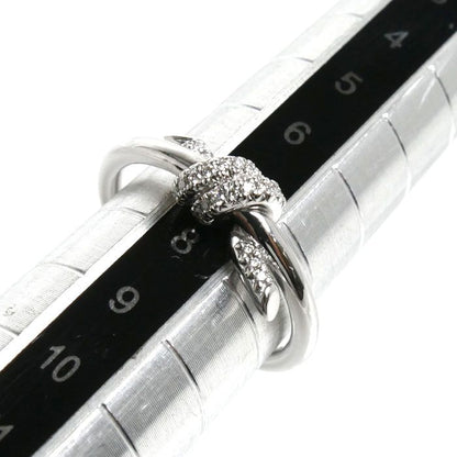 Tiffany & Co 18k White Gold Knot Ring Diamond — view 6
