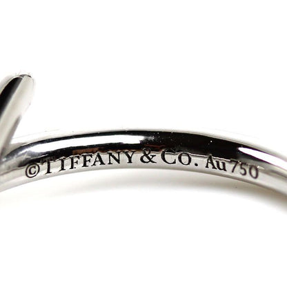 Tiffany & Co 18k White Gold Knot Ring Diamond — view 5