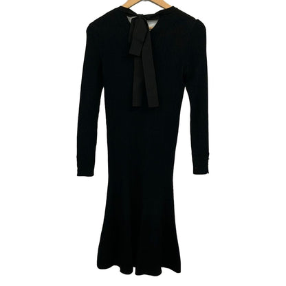 Fendi Dress M Black White Long Sleeve Pearl — view 2