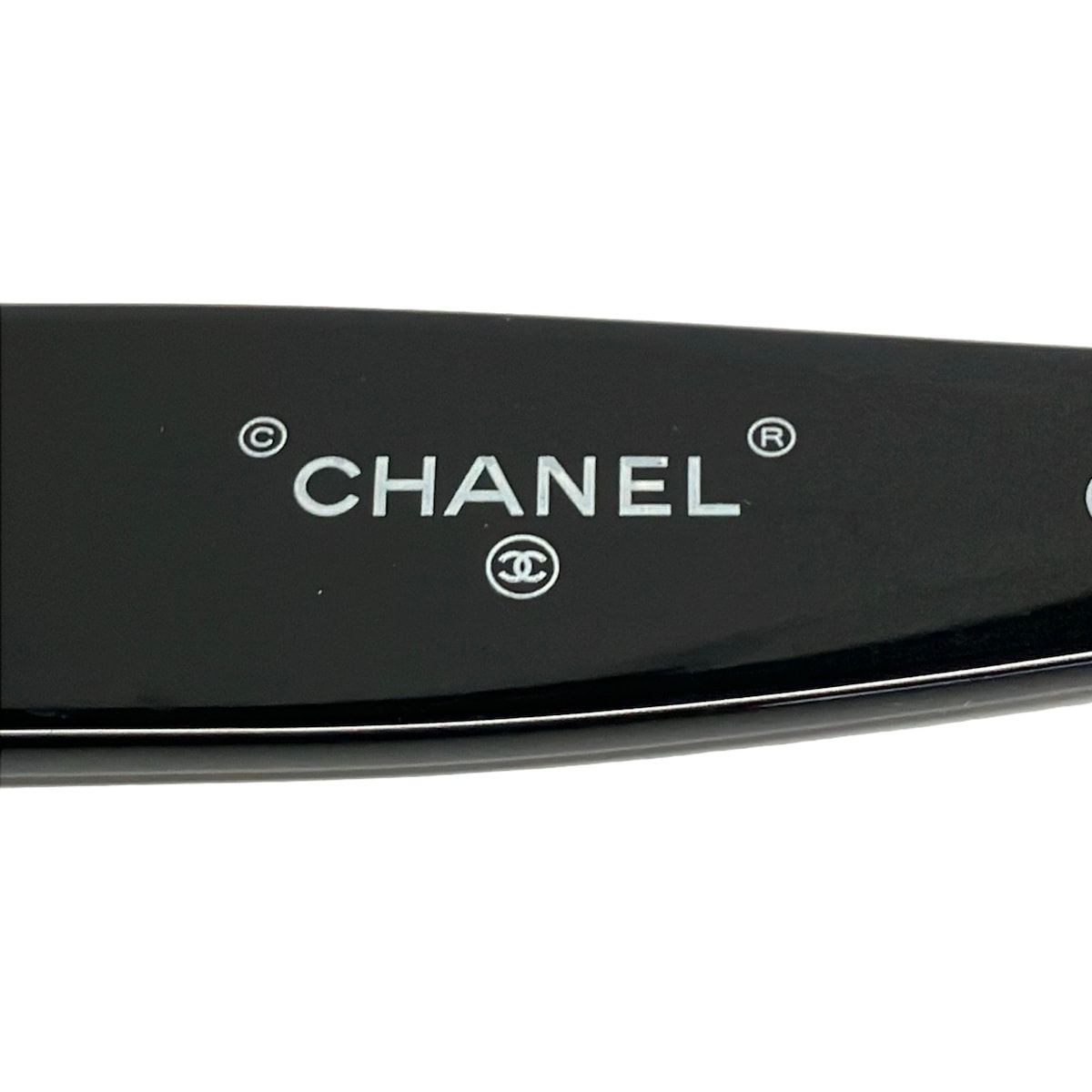 Chanel Sunglasses Black CC Logo Eyewear — view 4