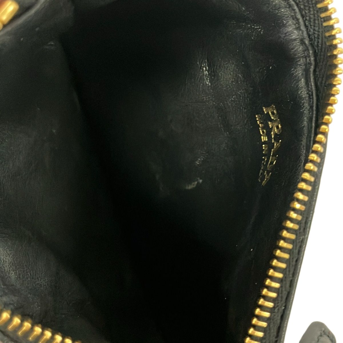Prada Coin Purse Black Fragment Case Studs Leather — view 3