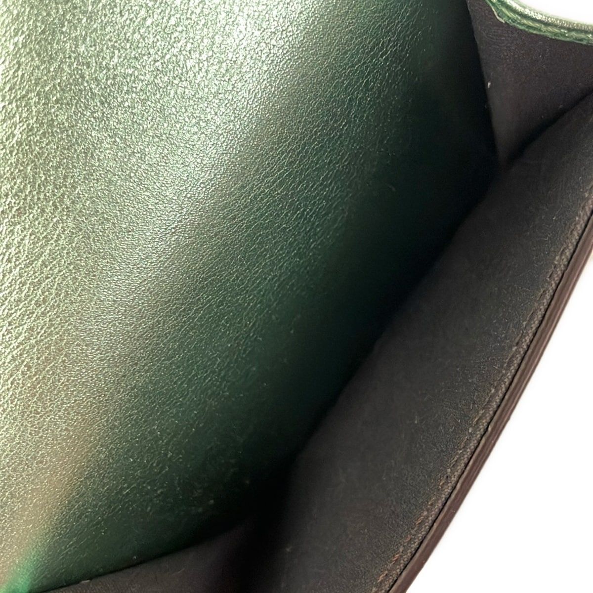 Fendi Trifold Wallet FF Diamond Blue Green Leather — view 4