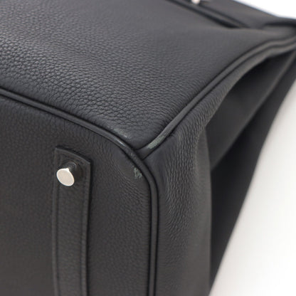 Hermes Birkin 35 Black Silver Handbag Togo — view 8