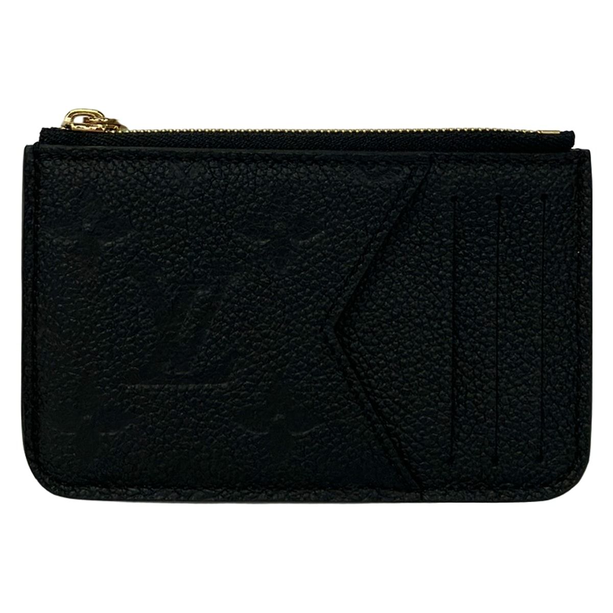 Louis Vuitton Coin Purse Monogram Empreinte Card Case Romy Noir Leather Cowhide