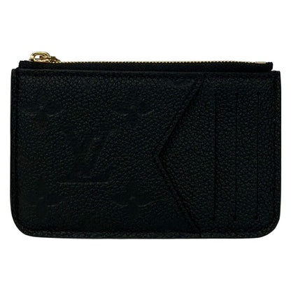 Louis Vuitton Coin Purse Monogram Empreinte Card Case Romy Noir Leather Cowhide