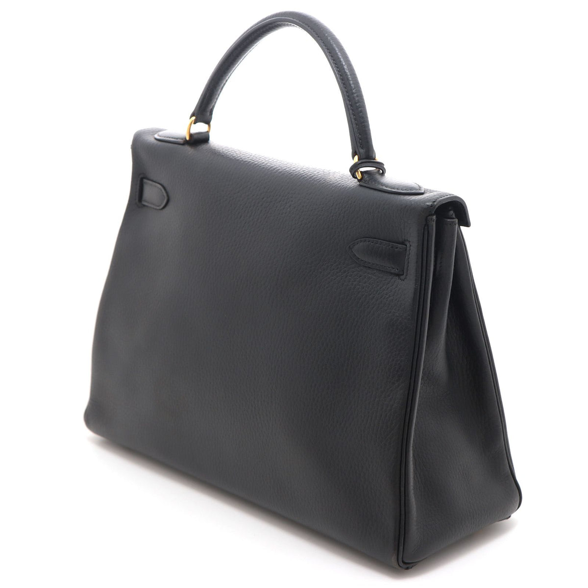 Hermes Kelly 32 Black Retourne Handbag Ardennes — view 2