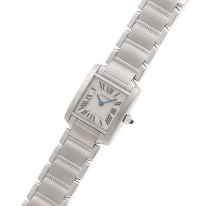 Cartier Tank Francaise SM Watch Steel Silver Dial Quartz — view 2