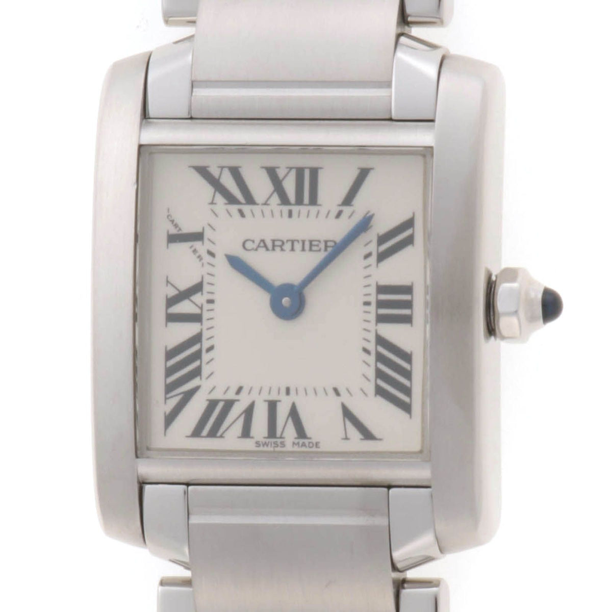 Cartier Tank Francaise SM Watch Steel Silver Dial Quartz
