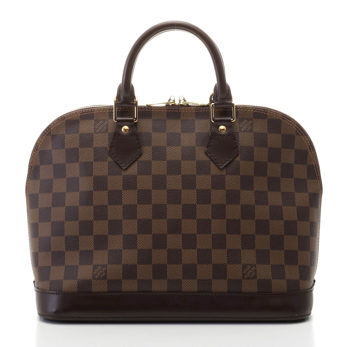 Louis Vuitton Alma Damier Handbag Canvas Brown