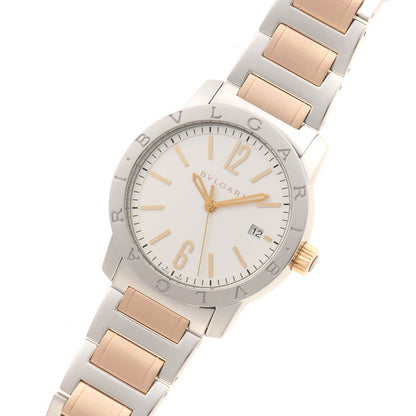Bvlgari Watch Stainless Steel 18k Pink Gold Silver Dial Automatic — view 2