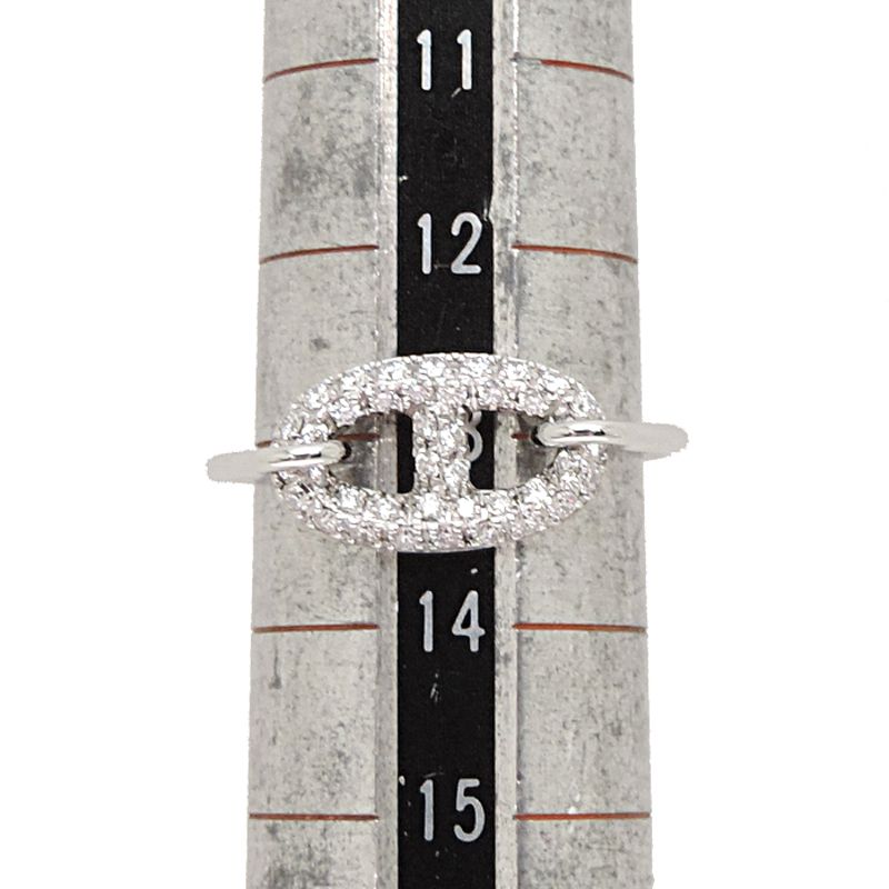 Hermes Ronde PM Diamond Ring 750 White Gold 0.32ct — view 6
