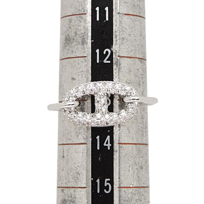 Hermes Ronde PM Diamond Ring 750 White Gold 0.32ct — view 6
