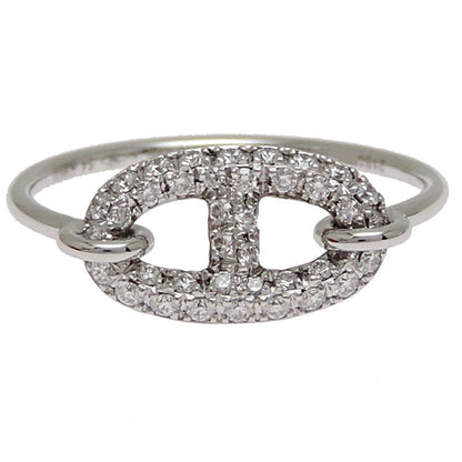 Hermes Ronde PM Diamond Ring 750 White Gold 0.32ct — view 4