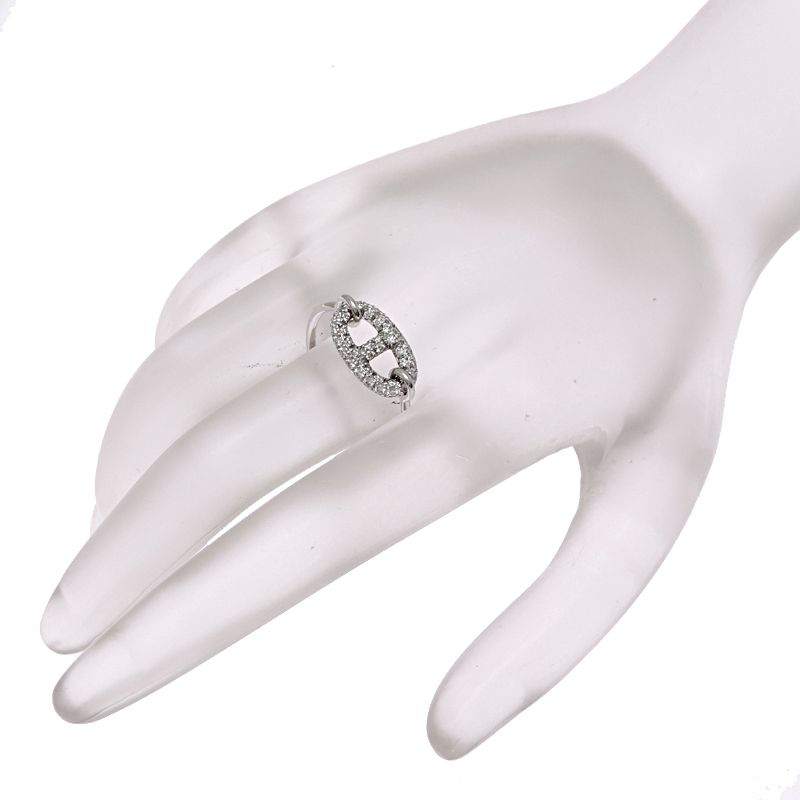 Hermes Ronde PM Diamond Ring 750 White Gold 0.32ct — view 7