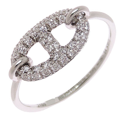 Hermes Ronde PM Diamond Ring 750 White Gold 0.32ct