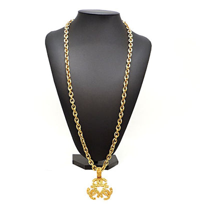 Chanel Triple Coco Necklace Gold Plated — view 7