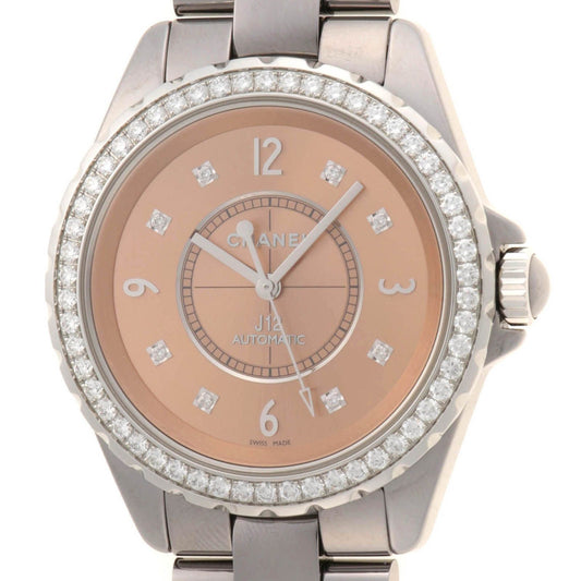 Chanel Chromatic 38 Watch Titanium Ceramic Steel Diamond Bezel Pink Dial