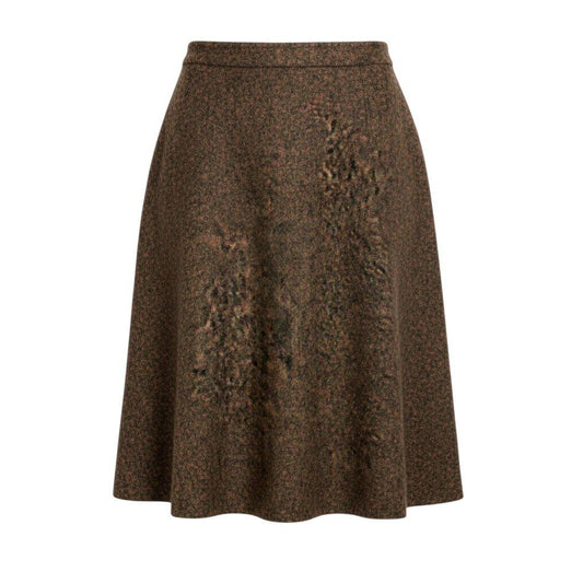 Chanel Skirt CC Logo Alpaca Blend Brown 38