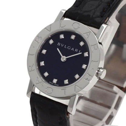 Bvlgari 12 Diamond Watch SS Leather — view 3