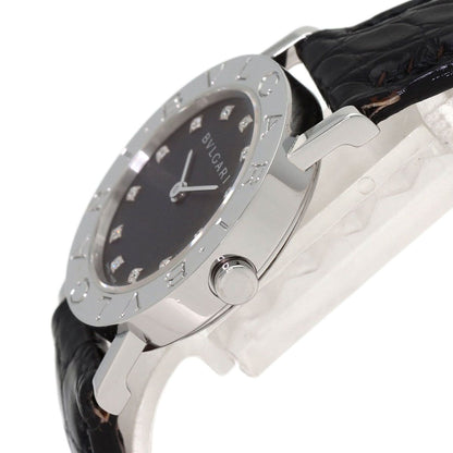 Bvlgari 12 Diamond Watch SS Leather — view 5