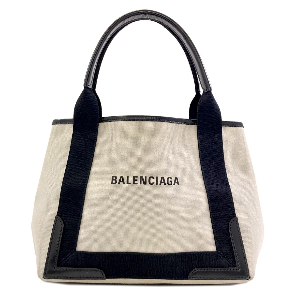 Balenciaga Navy Cabas Tote Bag Canvas