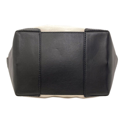 Balenciaga Navy Bucket Shoulder Bag Canvas Leather — view 4