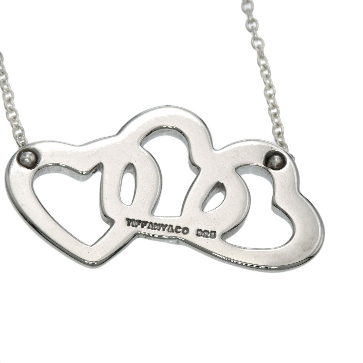 Tiffany & Co Triple Heart Necklace Silver — view 4