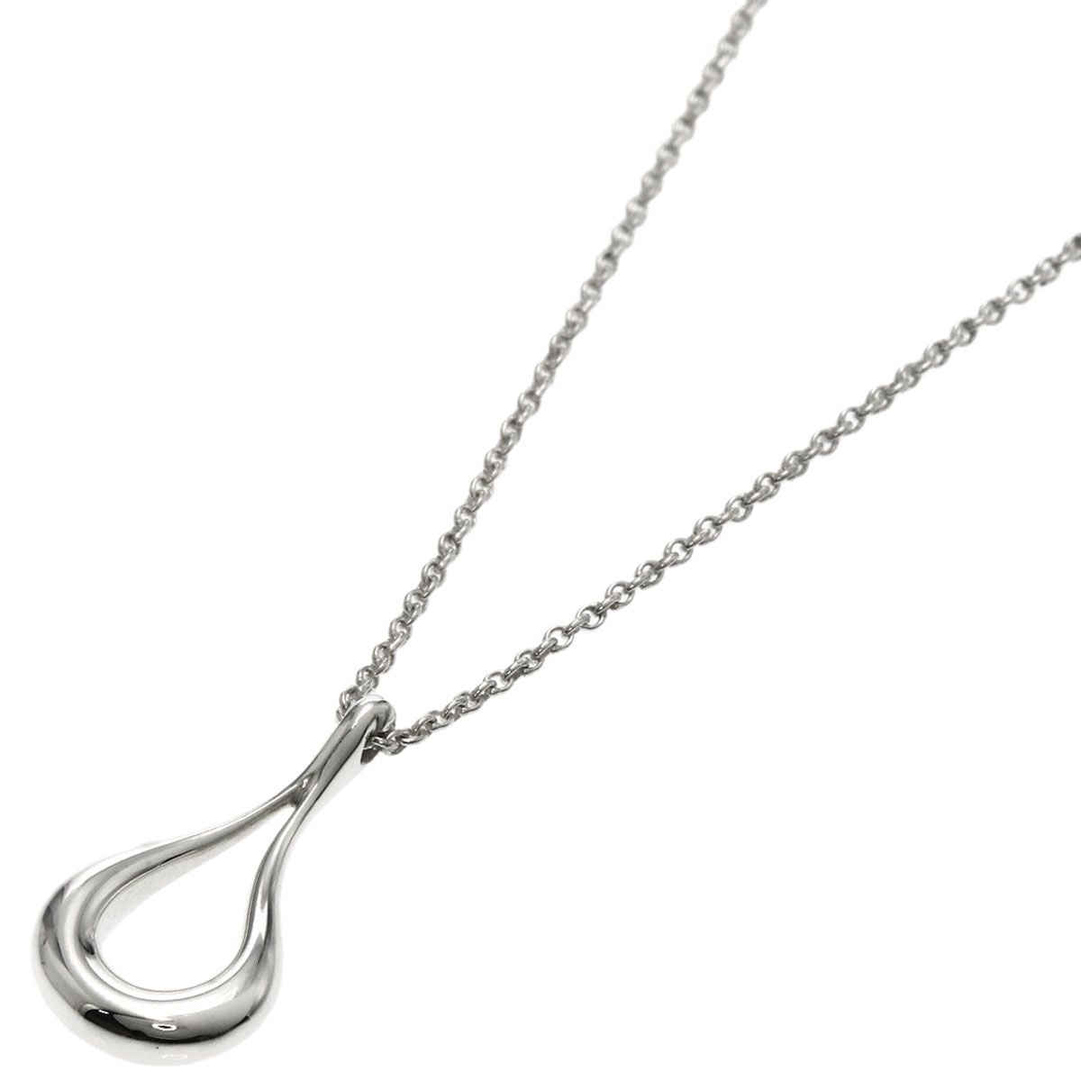 Tiffany & Co Open Teardrop Necklace Silver