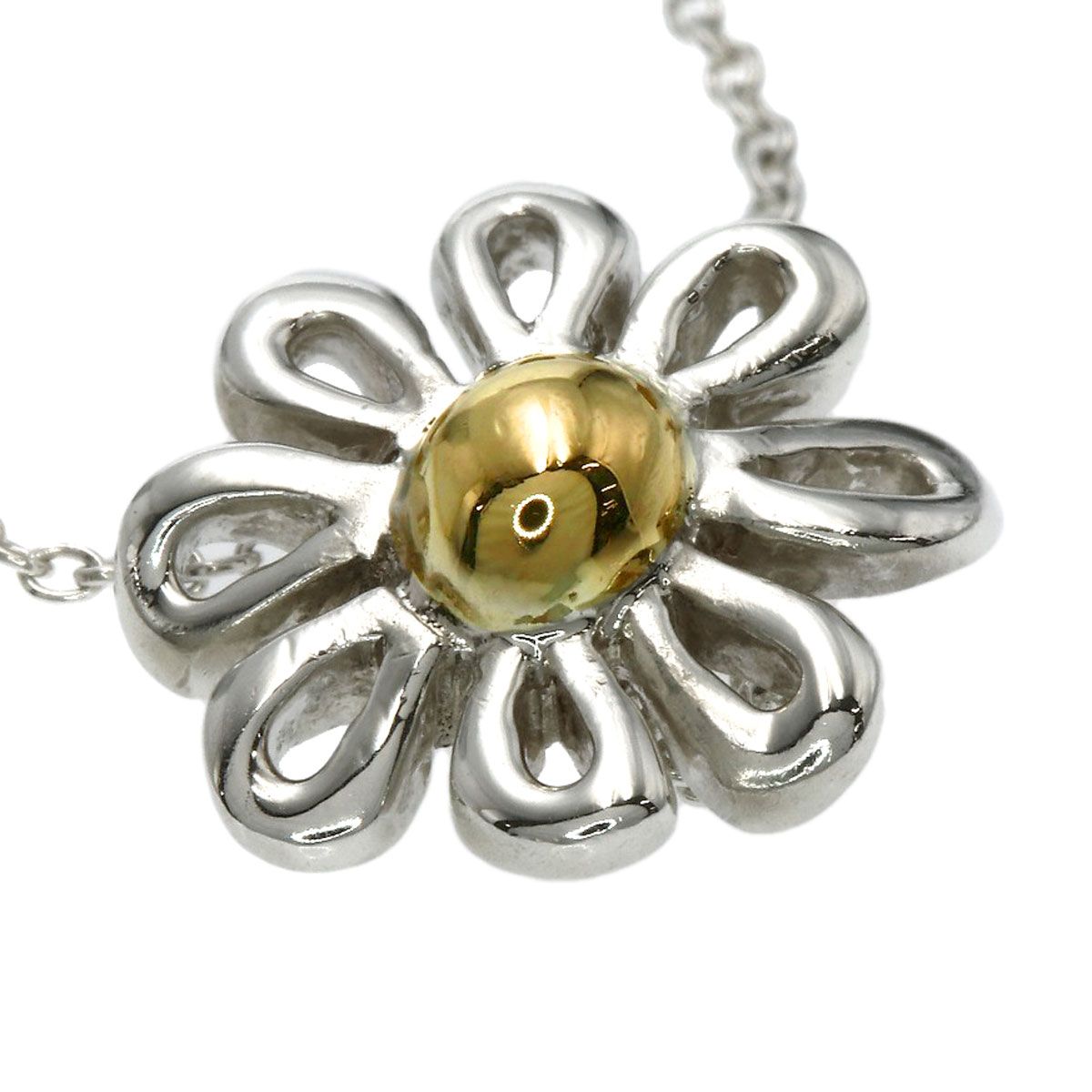 Tiffany & Co Daisy Necklace Silver 18k Yellow Gold — view 5