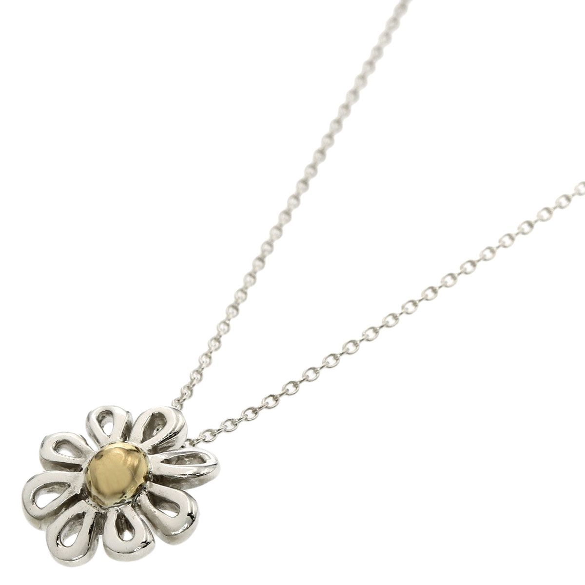 Tiffany & Co Daisy Necklace Silver 18k Yellow Gold