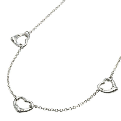 Tiffany & Co Triple Open Heart Necklace Silver