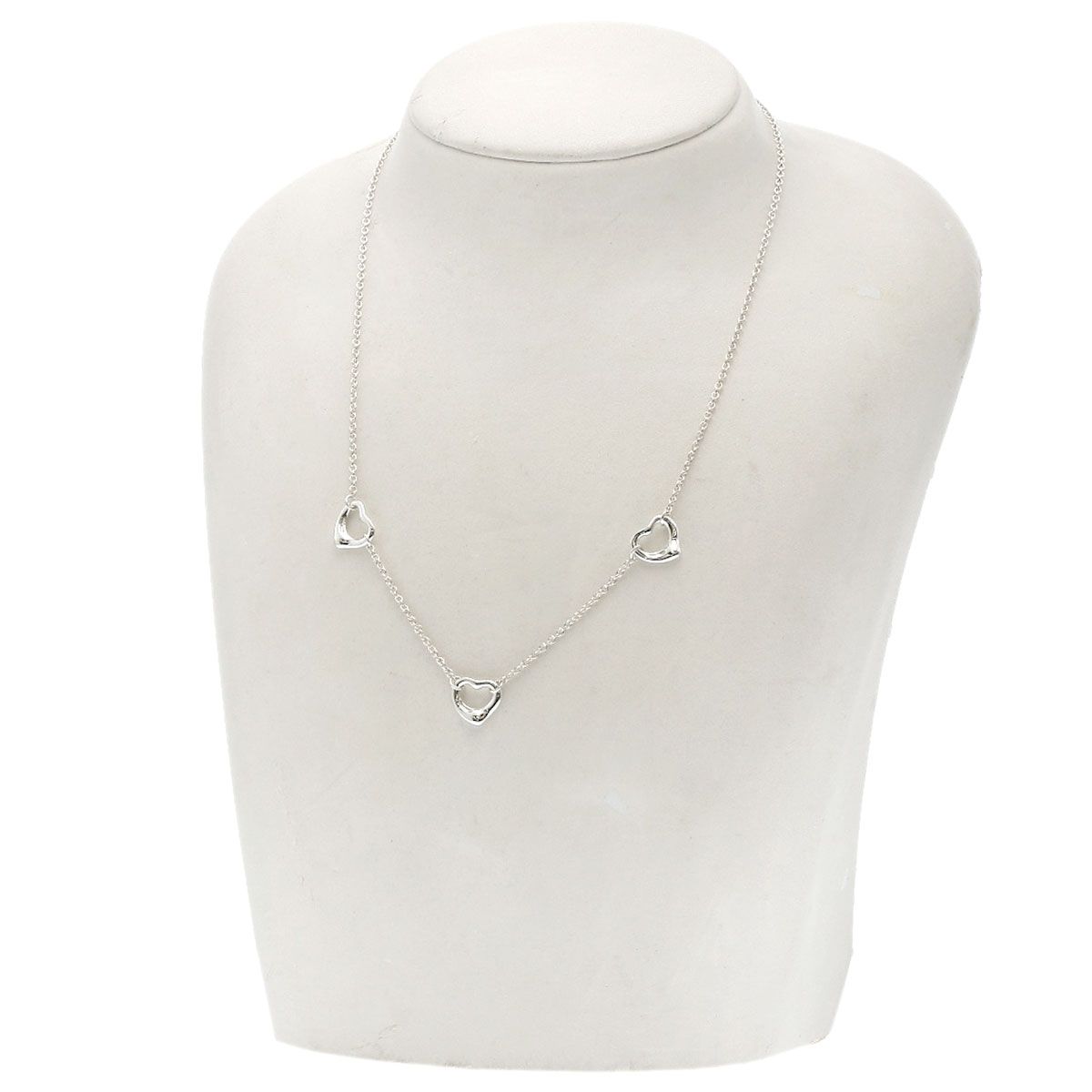 Tiffany & Co Triple Open Heart Necklace Silver — view 5