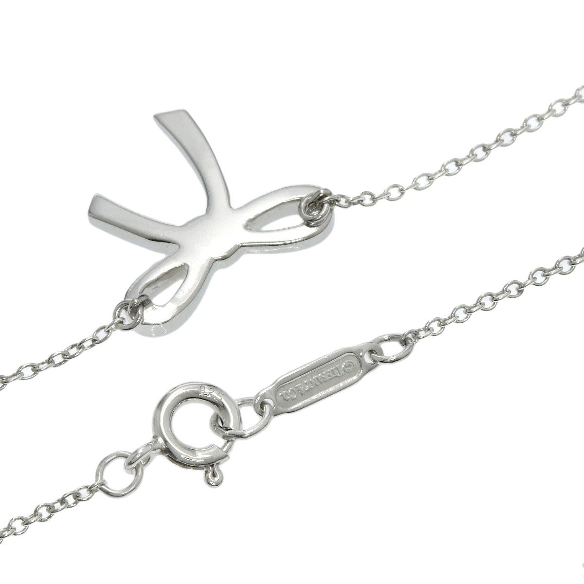Tiffany & Co Bow Ribbon Necklace Silver — view 2
