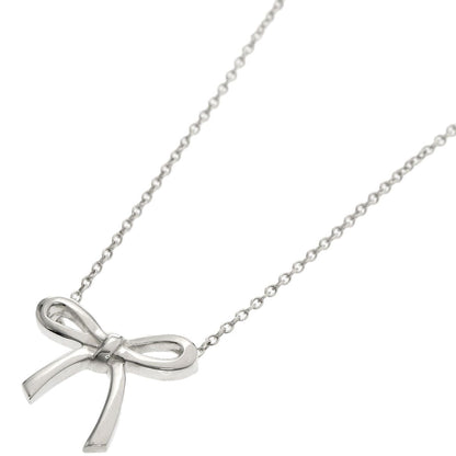 Tiffany & Co Bow Ribbon Necklace Silver