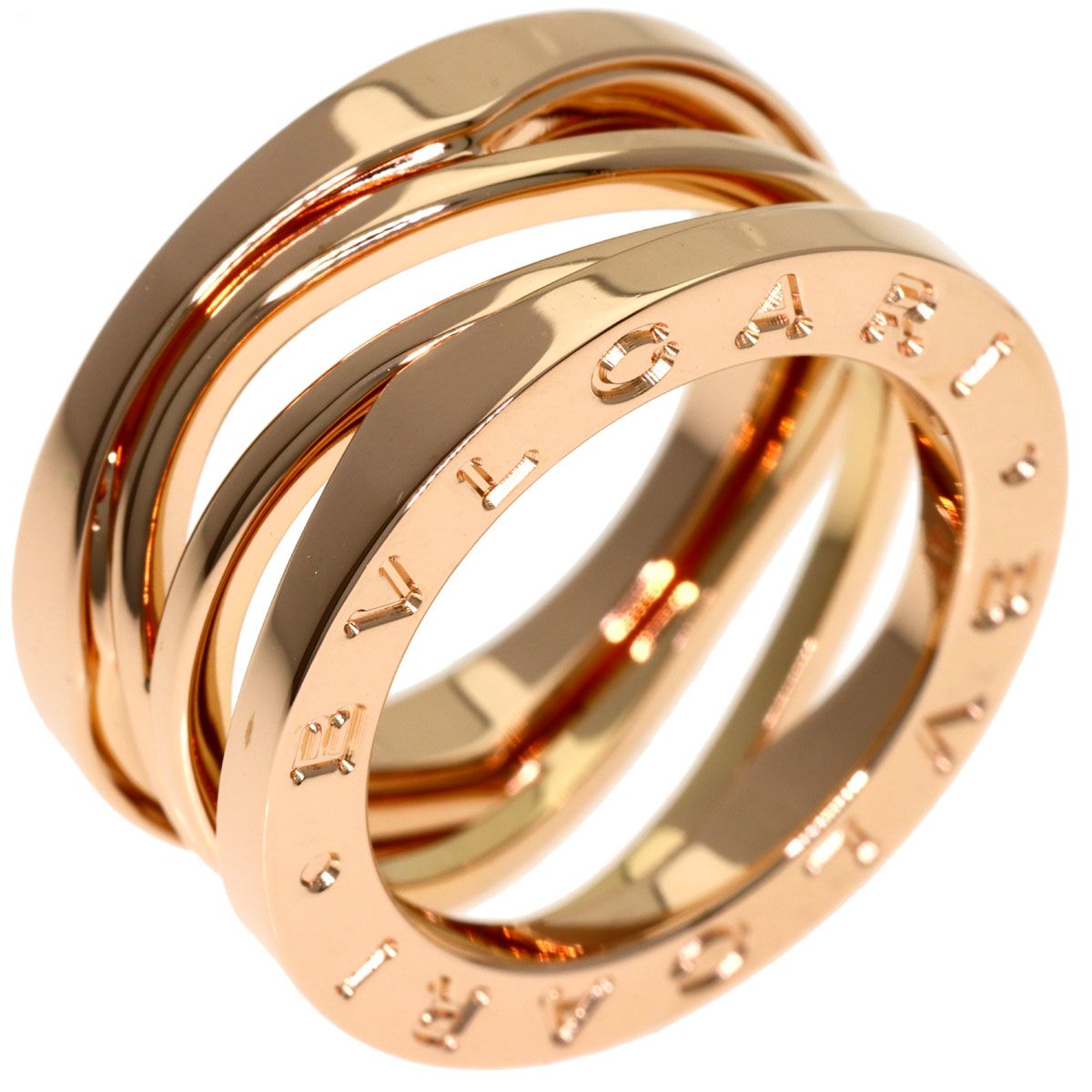 Bvlgari B.zero1 Legend Band 47 Ring 18k Pink Gold — view 2