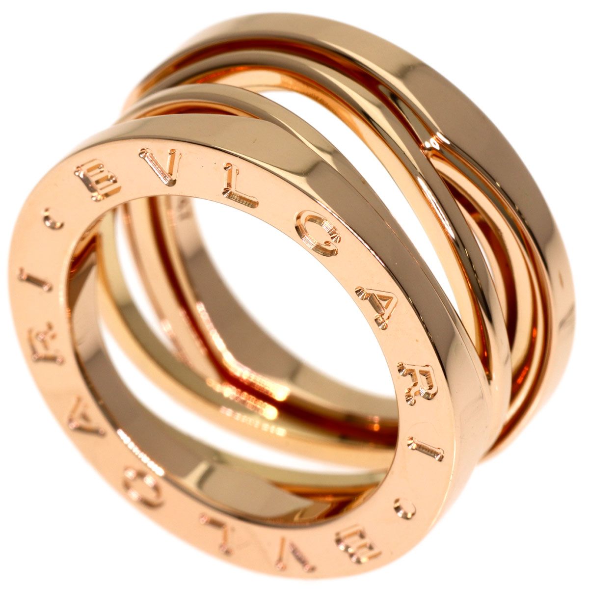 Bvlgari B.zero1 Legend Band 47 Ring 18k Pink Gold