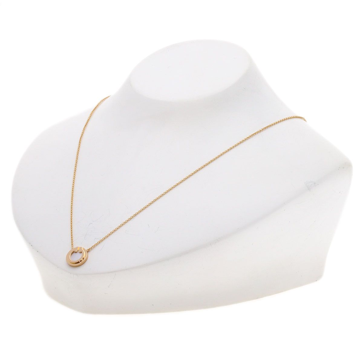 Tiffany & Co T Two Circle Shell Necklace 18k Pink Gold — view 6