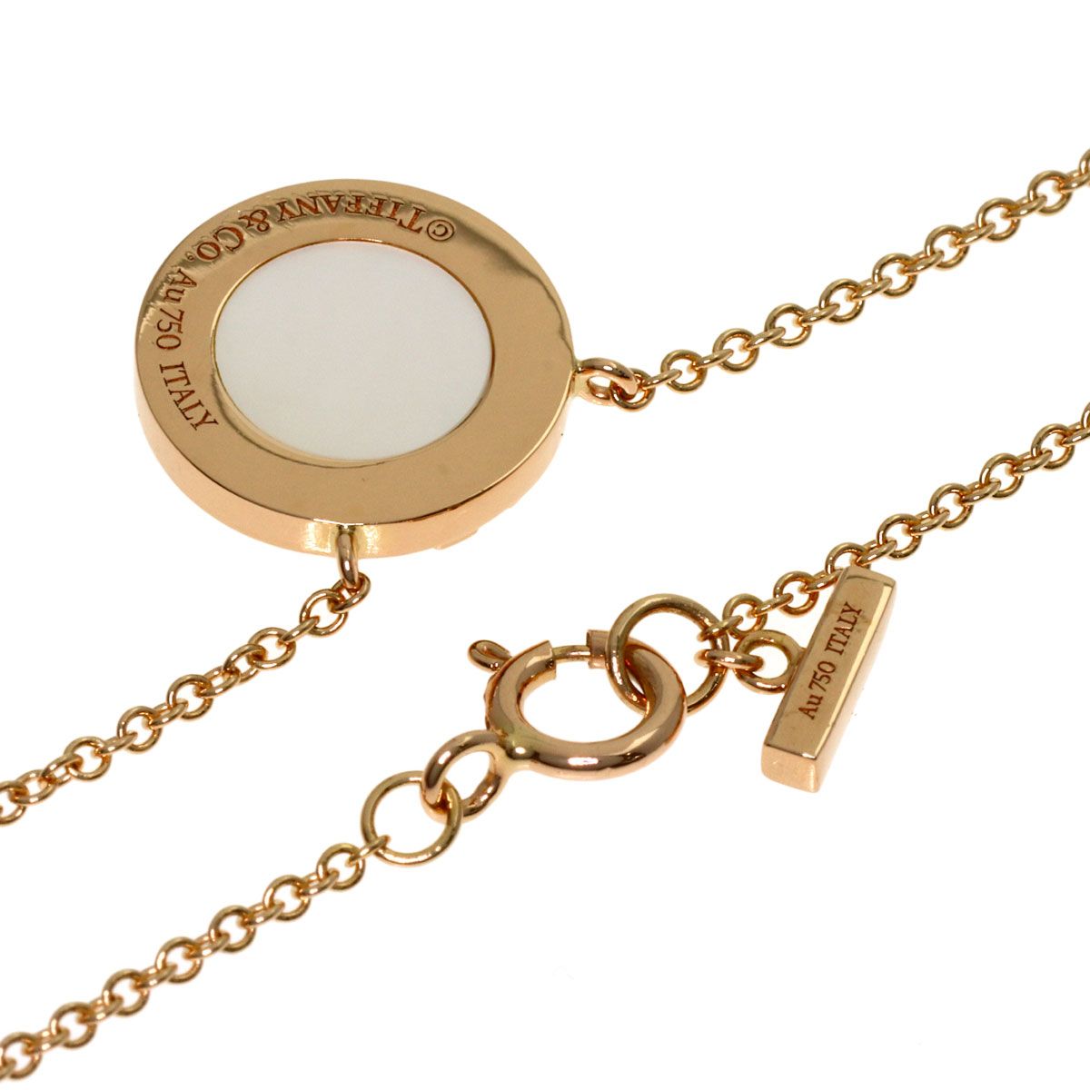Tiffany & Co T Two Circle Shell Necklace 18k Pink Gold — view 2