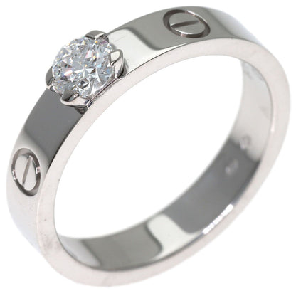 Cartier Mini Love Solitaire Diamond 50 Ring 18k White Gold — view 2