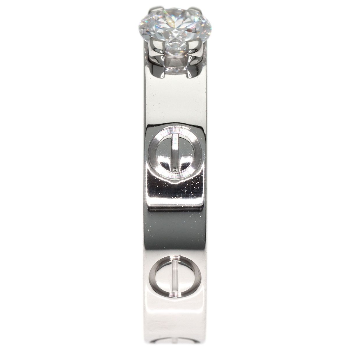 Cartier Mini Love Solitaire Diamond 50 Ring 18k White Gold — view 3