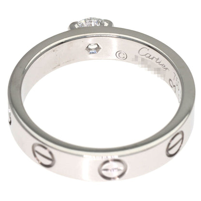 Cartier Mini Love Solitaire Diamond 50 Ring 18k White Gold — view 4