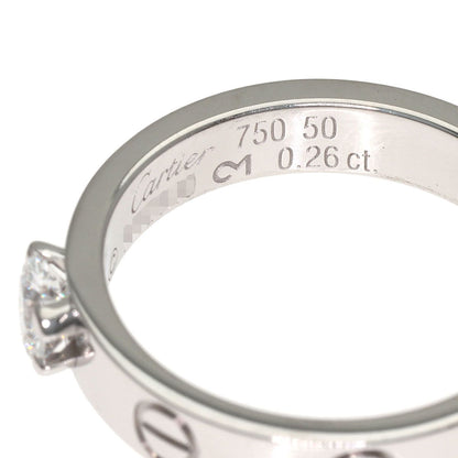 Cartier Mini Love Solitaire Diamond 50 Ring 18k White Gold — view 5
