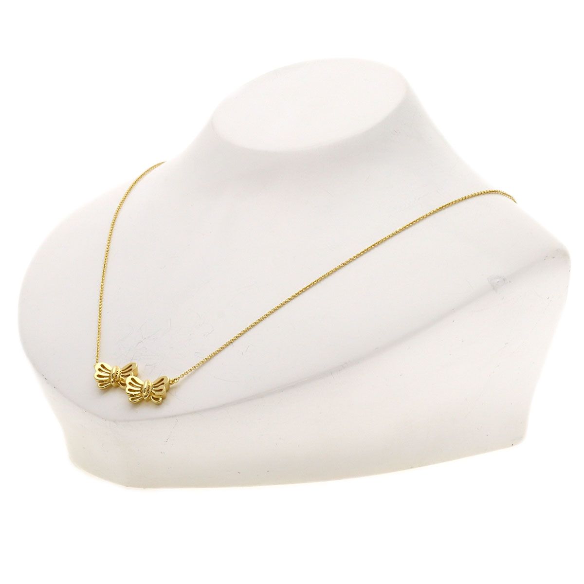Tiffany & Co Double Butterfly Necklace 18k Yellow Gold — view 4