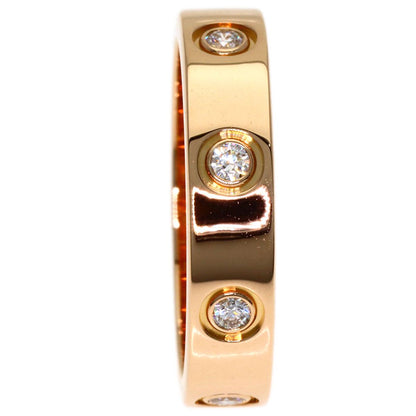 Cartier Mini Love Ring Full Diamond 48 18k Pink Gold — view 3
