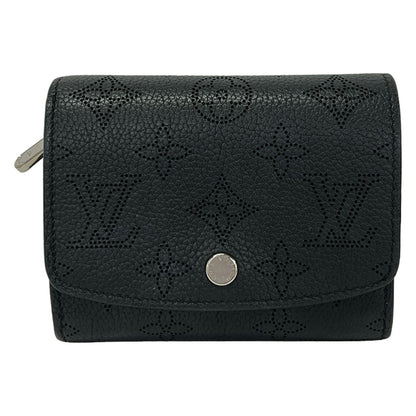 Louis Vuitton Bifold Wallet Mahina Portefeuille Iris Compact Noir Leather