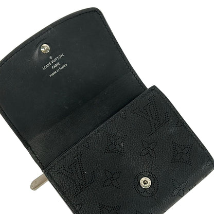 Louis Vuitton Bifold Wallet Mahina Portefeuille Iris Compact Noir Leather — view 3