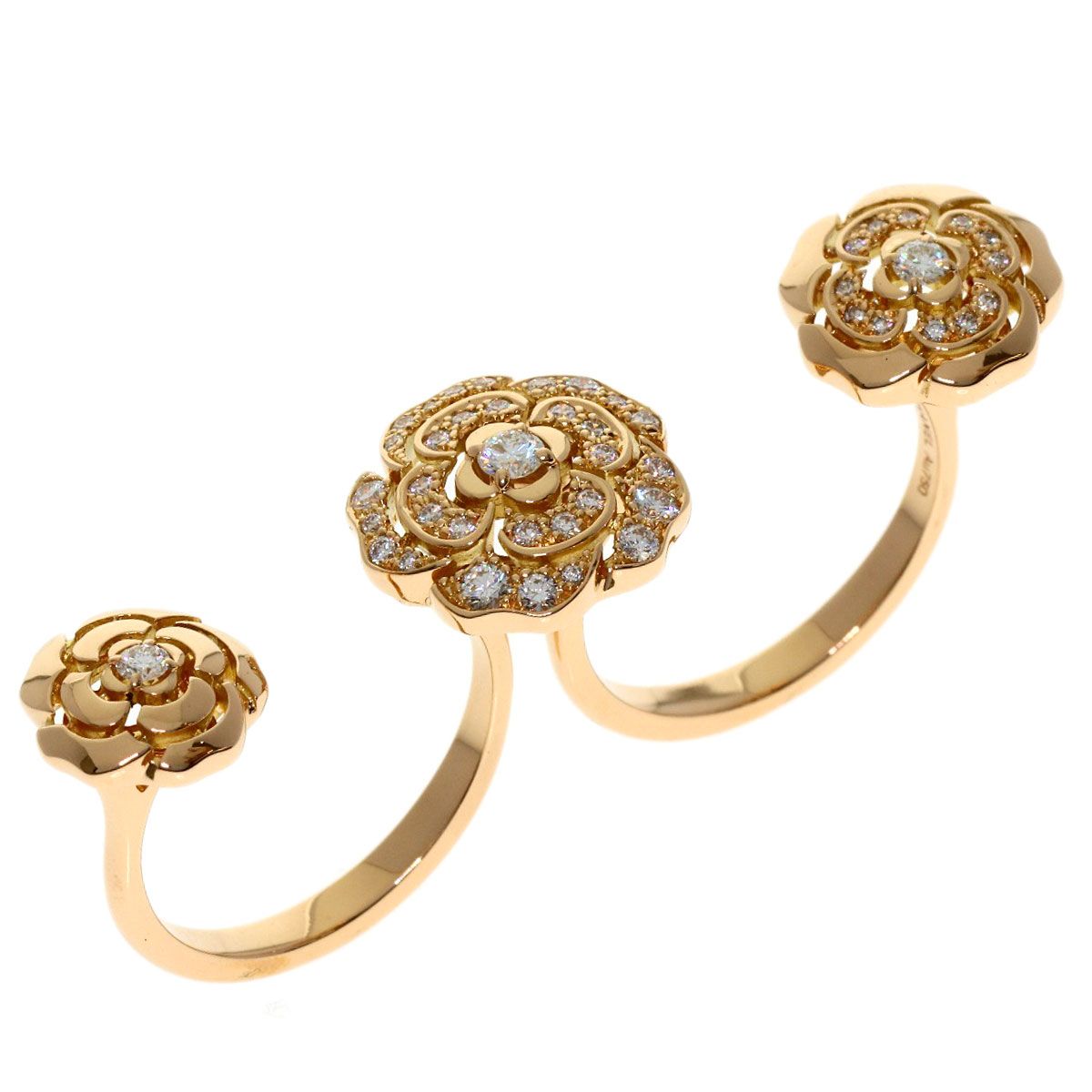 Chanel Camellia Open Diamond Way Ring 18K Pink Gold — view 2