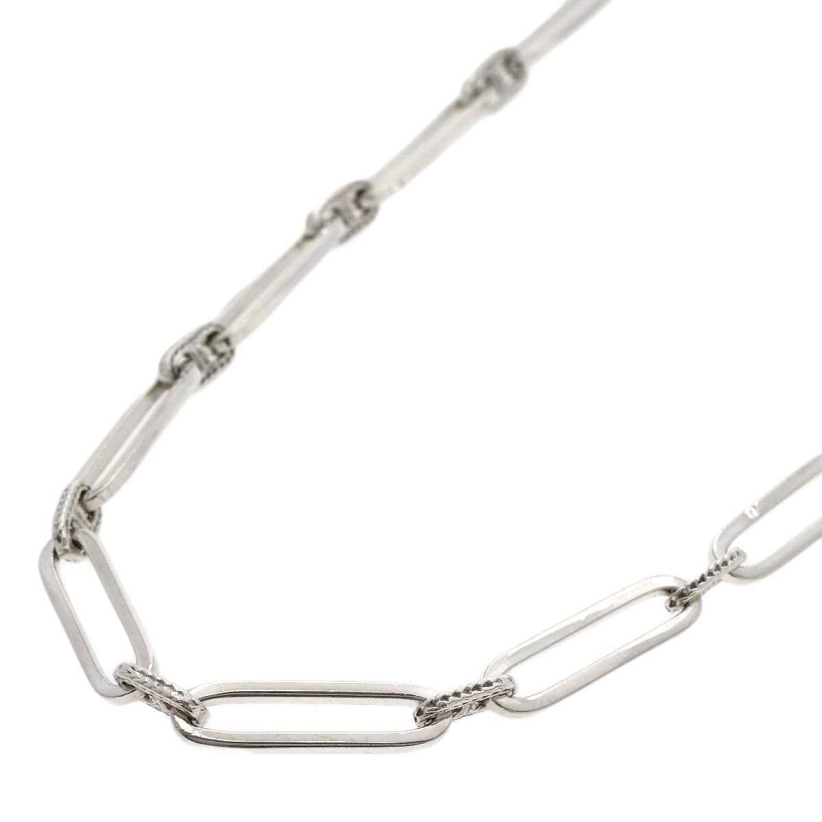 Hermes Vintage Link Necklace Silver